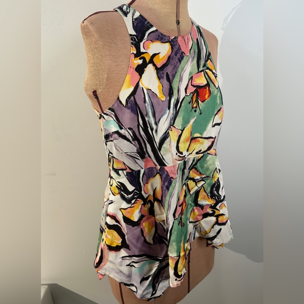 Anthropologie Tops Hd In Paris Lucille Peplum Top Size 0 - Picture 4 of 12